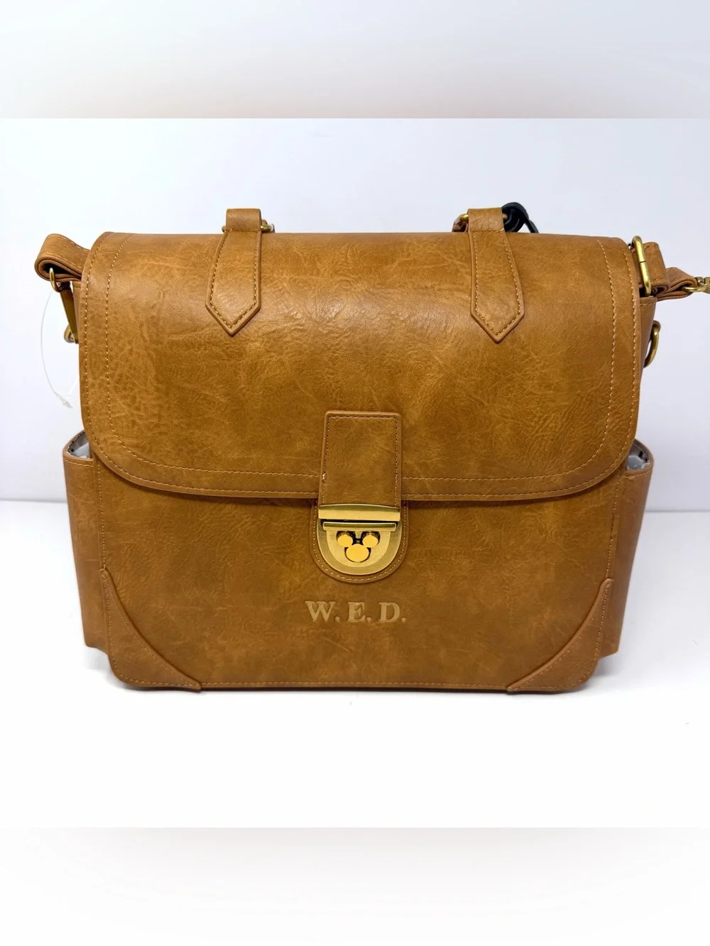 Walt’s Office Disney Company Store D23 2026 Vegan Leather Messenger Bag W.E.D.